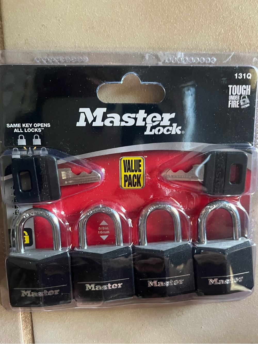 4-Pack Small Black Padlocks with Keys - Brand New by Master Lock